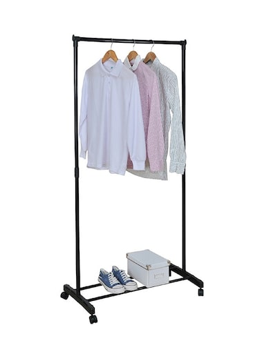 Garment Rack Silver/Black 80x42x96-165cm