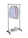 Garment Rack Silver/Black 80x42x96-165cm