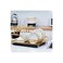 Sleek aluminum dish rack with drain tray, holds dishes and utensils, keeps counters dry and tidy.