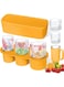 Cube Tray, Suitable for 40oz Tumbler, Reusable Cylindrical Silicone Ice Cube Mold, for Freezer, Ice Drink, Juice, Gifts Yellow 11.2x4.5x3.3inch
