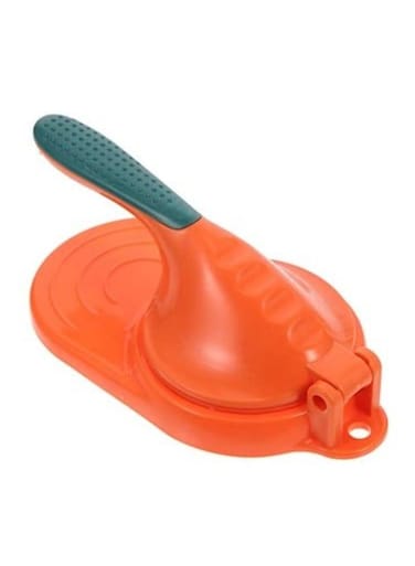 Wrapper Maker, Dumpling Wrapper Presser, Manual Tortillas Presser, Skin Dough Presser Kitchen Tools (Orange)
