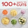 DASH Safe Slice&reg; Mandoline Slicer, Julienne + Dicer for Vegetables, Meal Prep &amp; More with 30+ Presets &amp; Thickness Adjuster &ndash; Aqua