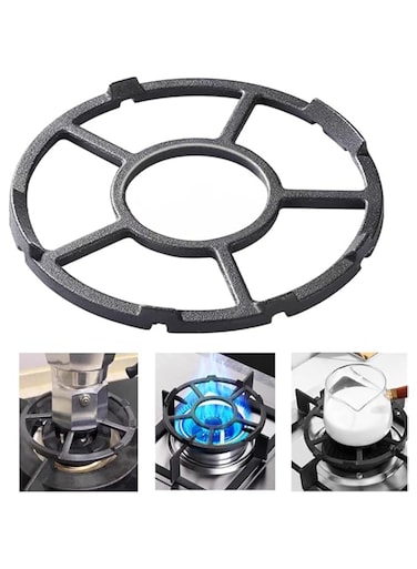 Aowin Cast Iron Wok Support Ring,Cast Iron Work Stand,Non Slip Wok Pan Support Rack Stand Pan Holder for Kitchen,Universal Gas Hob Ring Reducer,Gas Ring Reducer for Gas Stove Hobs Coffee Pot Moka Pot
