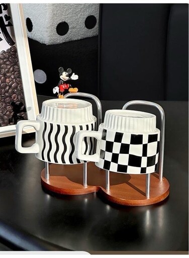 2 - Compartment Paper Cup Holder - Versatile Storage for Disposable, Coffee &amp; Tea Cups - Made of Log &amp; Iron with High - Quality Texture SILVER