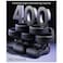 Automatic Rebound Ab Roller with Timer, 4-Wheel Core Trainer with Elbow Support &amp; Mobile Holder

