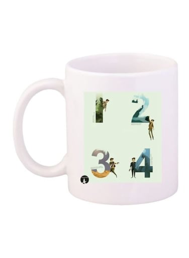 Printed Uncharted Mug White/Blue/Grey