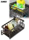 Sponge Holder for Kitchen Sink, Stainless Steel Kitchen Sink Organizer with Auto Draining Tray, Kitchen Countertop Soap Dispenser Organizer and Storage Essentials , Sink Caddy Organizer