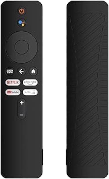 Remote Control Compatible With Silicone Case for Xiaomi Mi Box 4K TV (2nd Gen) Remote, 2nd Gen Stick Remote Control Anti Slip Silicone Protective Skin Cover with Lanyard (Black)