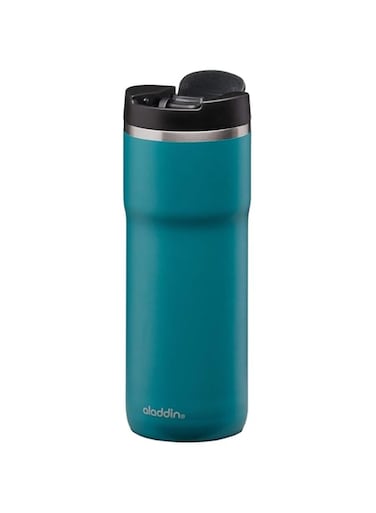 Aladdin Barista Java Thermavac&trade; Leak-Lock&trade; Thermavac Stainless Steel Travel Mug 0.47L Aqua Blue &ndash; Leakproof   Double Wall Vacuum Insulated Cup   Keeps Hot for 4 Hours   BPA-Free   Dishwasher Safe