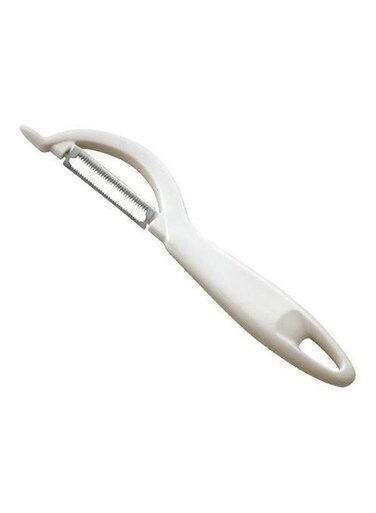 Peeler With Serrated Blade White/Silver