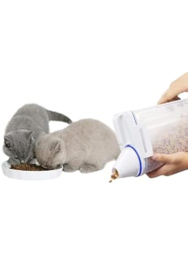 Airtight Pet Food Storage Containers, 2-Piece Set, Clear Plastic, BPA-Free, with Secure Lids and Easy Access Design
