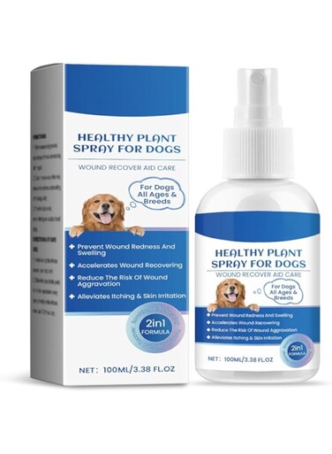 Pet First Aid Skin Treatment Spray, 100ml, Wound Healing and Allergy Relief for Dogs, Cats, Horses