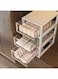 East 3 Pack Stackable Plastic Closet Storage Box, Wardrobe Cupboard Space-Saving Clothes Storage Hat Organizer, 37 x 26.4 x 49.2 cm, White