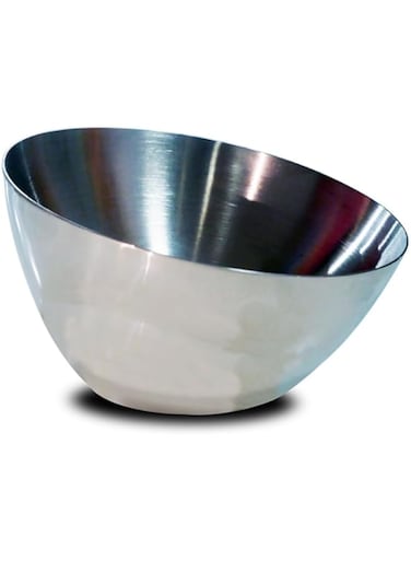 Mau Taper Double Wall Pet Bowl, 160 ml Capacity, Silver