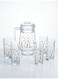 Kanfari Amsterdam 7 Piece Drink Set includes 1.8L Jug, 6 x 270ml Tivoli Glass Tumblers, Made of Annealed High Quality &amp; Durable Glass