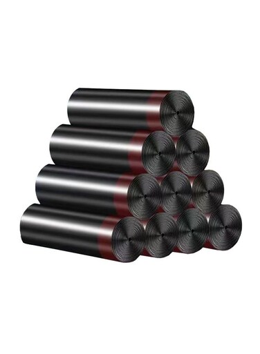10 Rolls Portable Drawstring Garbage Bag Black/Brown 45*50cm