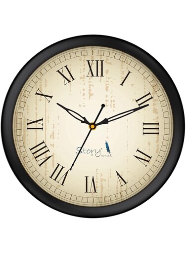 Story at Home Round Plastic Wall Clock 25 cm x 25 cm x 4 cm , Light Blue, WC1416