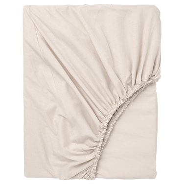 Fitted Sheet, Beige, 160x200 cm