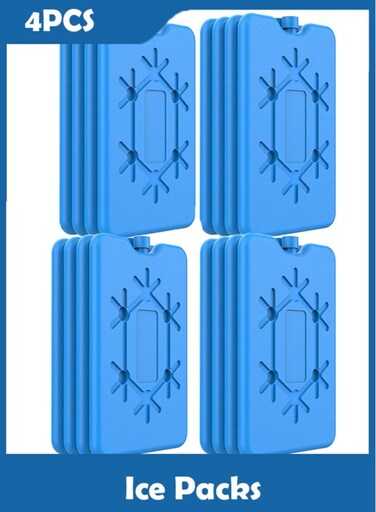 Pcs Ice Packs for Lunch Box, Reusable Ultra Thin Freezer Packs, Long Lasting for Coolers, Cooler Bag for Work, School, Picnic. Keep Food Fresh, Lightweight Design for Easy Carrying (Blue)