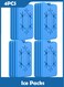 Pcs Ice Packs for Lunch Box, Reusable Ultra Thin Freezer Packs, Long Lasting for Coolers, Cooler Bag for Work, School, Picnic. Keep Food Fresh, Lightweight Design for Easy Carrying (Blue)