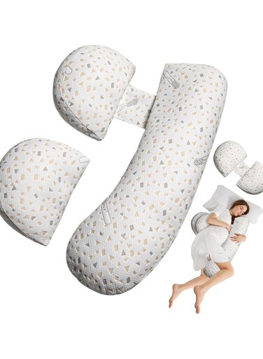 Pillow for Sleeping, Maternity Pillow Support for HIPS, Backs, Legs, Maternity Pillow with Detachable and Adjustable Pillow Cover