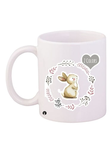 Printed Ceramic Coffee Mug White