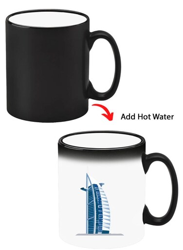 Color Changing Heat Sensitive Ceramic Mug, Image Revealed When HOT Liquid is Added! Burj Al arab