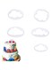5PCS Cloud Shape Cookie and Cake Cutters &acirc;&euro;&ldquo; Fondant Molds for Baking