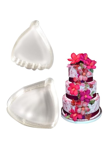 OHM 2 Pcs Hibiscus Flower Petal Fondant Cutters Tropical Flowers Gumpaste Sugar Paste Cake Decorating Tool-