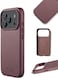 iPhone 17 Pro Leather Case - Bronze Red With Magsafe. Crafted From Premium Leather Luxurious Case Combines Elegance and Durability, Sophisticated Look While Offering Superior Protection.