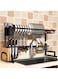 Kitchen Rack Organizer Dish Drainer Rack Over Sink Pots Holder Bowl Dish Drain Rack Kitchen Storage Countertop Organizer