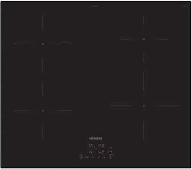 Siemens Built In Induction Hob 60cm surface mount without frame Black, EU611BEB5EE