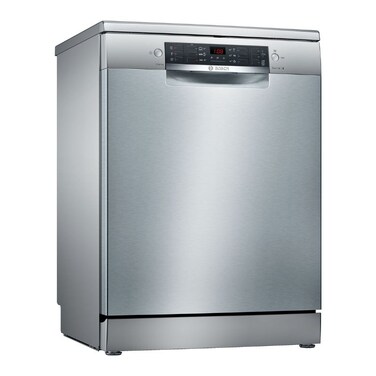 Bosch, 12 Place Settings, Freestanding Dishwasher, EcoSilence Drive, Glass 40 &deg;C &ndash; SMS46D100M Brushed Steel