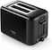 Bosch DesignLine Stainless Steel Toaster, Two Slice - Black, TAT3P423GB