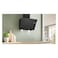 Bosch, 60 cm, Wall‑Mounted Cooker Hood, 700 m&sup3;/h Extraction, 2‑Speed Touch Control &ndash; DWK66PJ60M Black