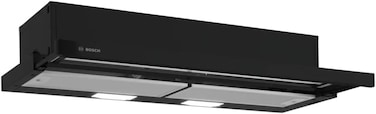Bosch 90cm Telescopic Cooker Hood, 3 Speed, LED Light, Sleek Hidden Design - DFT93CA61B Black