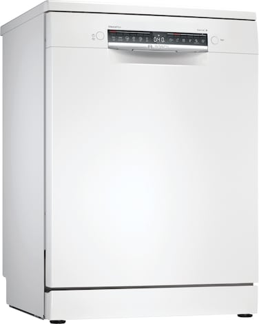 Bosch Series 4, Free-Standing Dishwasher 60 cm, 14 place settings, Home Connect Remote Monitoring and Control SMS4HMW65M White