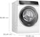 Bosch Series 8 Washer Dryer, 10/6kg, Large LED display, 1400 RPM, White WNC254A0GC