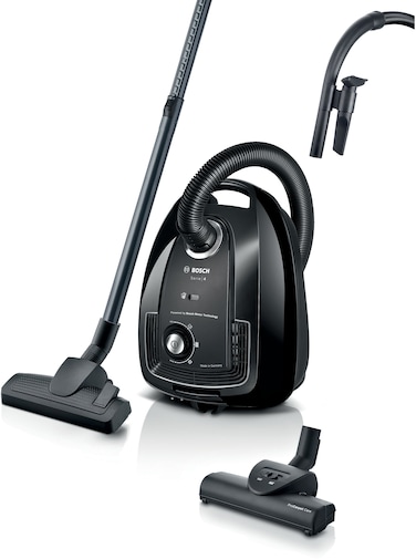 Bosch Series 4 Bagged Vacuum Cleaner, Black BGL38BA3GB