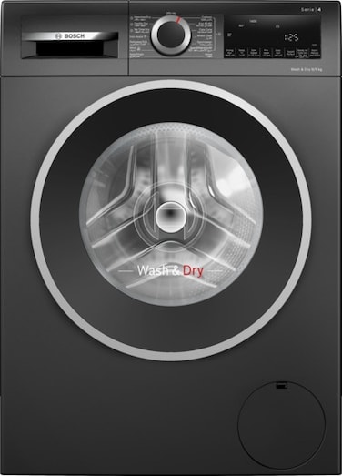 Bosch Series 4 Washer Dryer, 9/5kg, Large LED display, ActiveWater Plus,1400 RPM, Black WNA2440ZGC