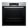 Bosch, 71L, Built-In Oven, Air Fry, Added Steam, Pyrolytic Cleaning &ndash; HRG532ES3M Stainless Steel