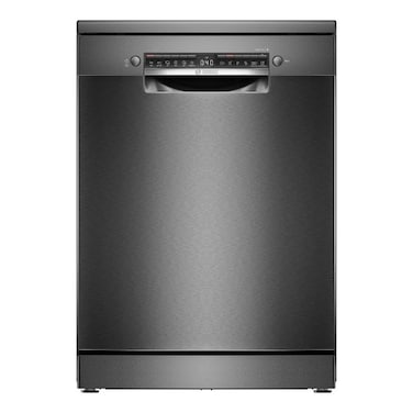 Bosch, 12 Place Settings, Freestanding Dishwasher, EcoSilence Drive, VarioDrawer &ndash; SMS4HMC25M Brushed Black Steel
