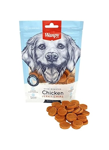 Wanpy Chicken Jerky Chips Dog Treats 100g