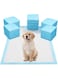 BEONE 100pcs/pack Pet Pee Pads, Disposable Absorbent Quick Drying Pee Pad for Pet Dogs Cats Potty Training Pads, 45X33cm, S Size, Blue (Blue,45x33cm,100pcs/pack)