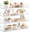 4 Pack Clear Acrylic Floating Shelves with Mounting Hardware
