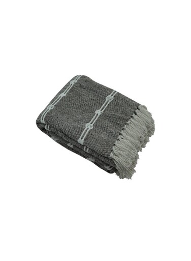 130 x 160 cm Premium Cotton Throw Blanket in Luxurious Mocha Brown for Sofa Couch Bed Travel and Boho Home Decorative Accent with Fringed Edges