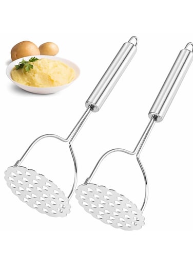 Potato Masher Stainless Steel, Heavy Duty Masher Kitchen Tool for Bean, Vegetable, Fruits, Avocado and More, Dishwasher Safe.