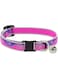 Lupine Pet Reflective Huighlights Cat Collar with Safety Buckle 8-12" &ndash; Pink Paws (With Bell)
