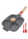 Egg Pan, Egg Frying Pan with Lid Nonstick 4 Cups Pancake Pan Fried Egg Pan for Breakfast, Gas Stove &amp; Induction Compatible(GRAY)