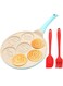 OYSIR Kids Pancake Maker Pan, 7-Cup Animal Pancake Mold, Nonstick Grill Pan, Mini Blini Pancakes Mold for Children, 10 Inch, With Silicone spatula &amp; Silicone Brush